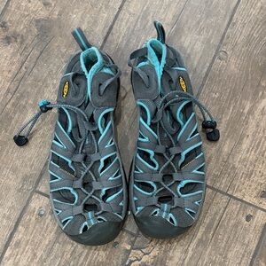 Keen Charcoal and Teal Adventure Sandals